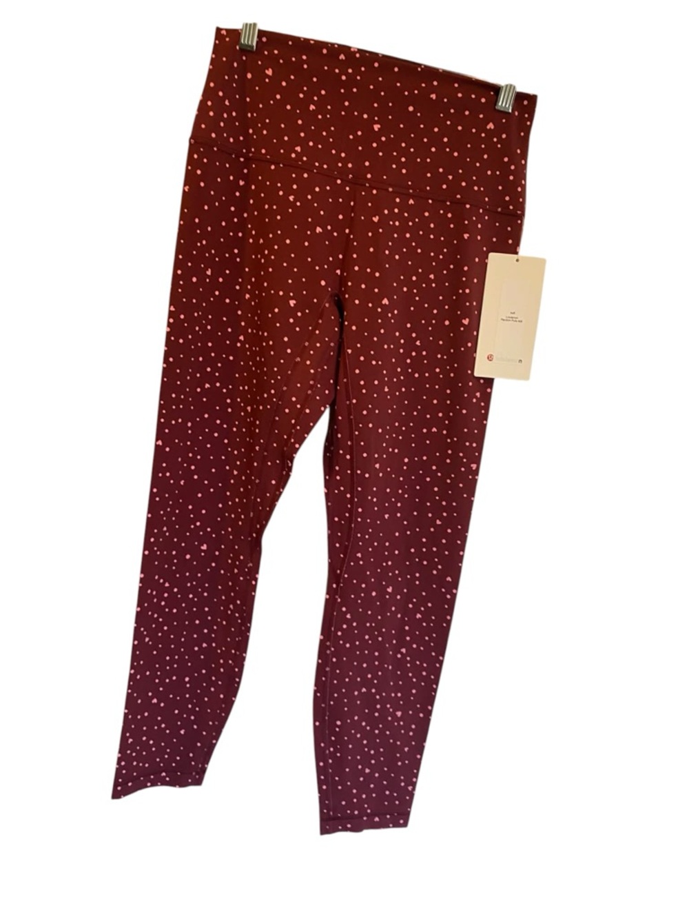 NWT Lululemon align no line hr pant 25”HEART SCATTER DOT RED Size 6